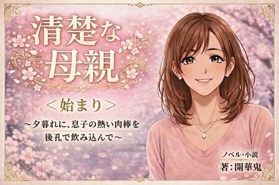 清楚な母親3 〜息子の熱い肉棒を飲み込みながら禁断のアナル講義〜（開華鬼）の【無料エロ漫画】アイキャッチ画像【無料エロまんが】
